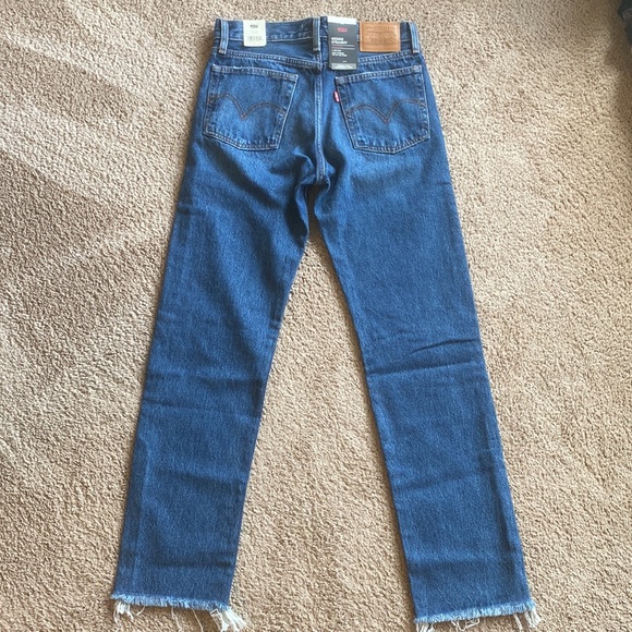 Wedgie Straight Distressed High Rise Jeans - Picture 7 of 8